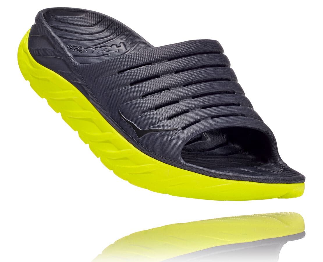 Hoka One One Ora Recovery Slide Herren Erholungssandalen Grau / Rosa | (DE-4817LBXCA)